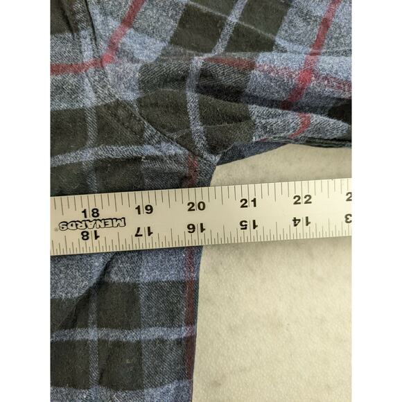Mens Eddie Bauer Classic Fit Long Sleeve Plaid Button Down Shirt Size M Blue - Picture 8 of 9